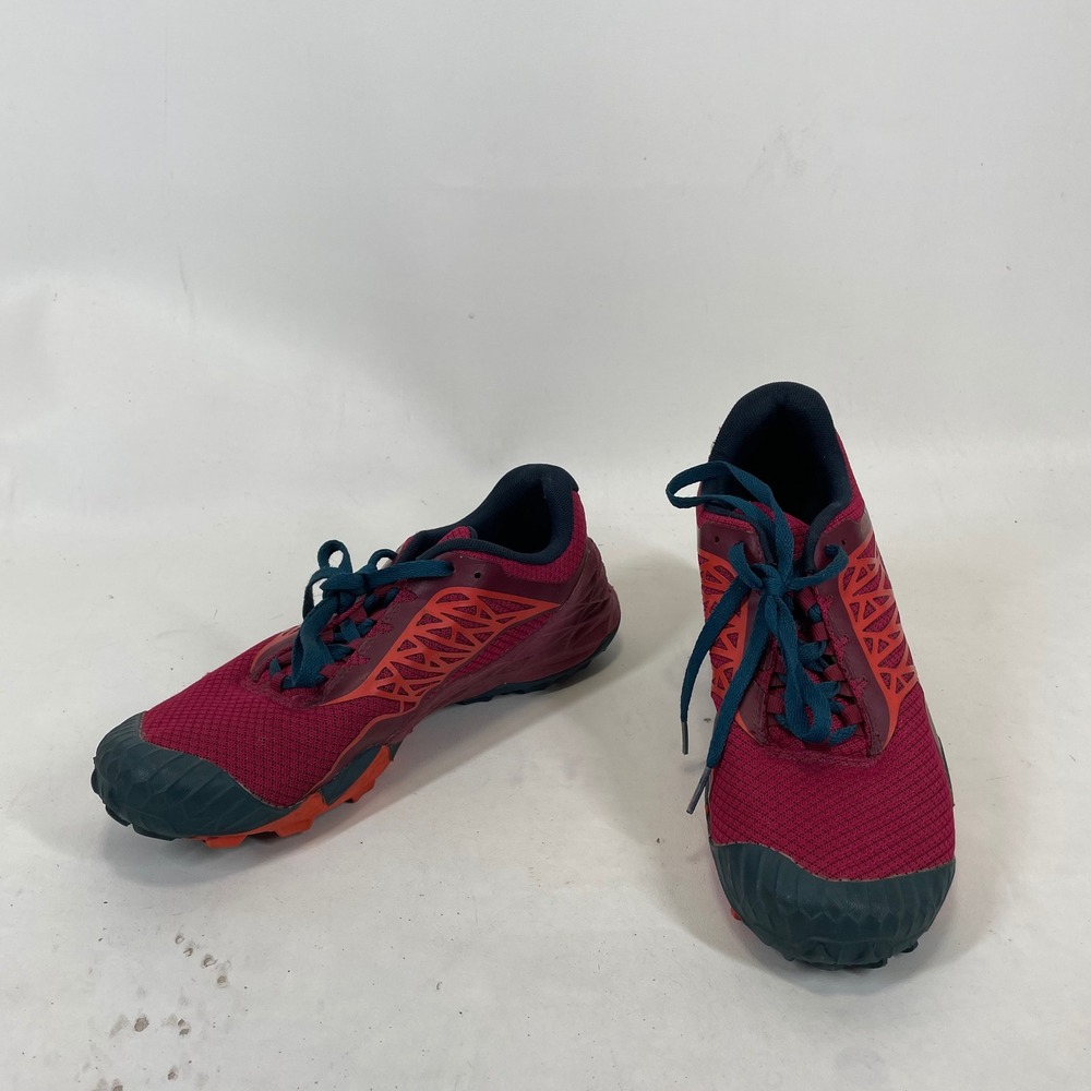 Merrell Allout Terra Light Trail Running Shoes Womens 9.5 Bright Red Vibram Wine
